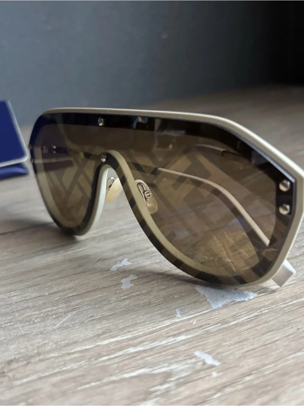 FENDI FF M0039/G/S 10A7Y 145 Brown Gold Logo Women's Sunglasses